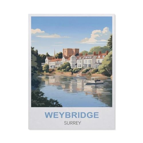 Puzzle 1000 Stück，Weybridge, Surrey, England，Holz Kinderspielzeug Dekompression Spiel（75x50cm）-T8 von GSBRSNTS