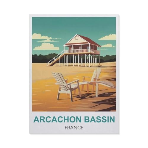 Puzzle 1000 Teile，Bassin d'Arcachon, Frankreich，Papier Kinder Wiedergeboren Dekompressionsspiel（38x26cm）-S51 von GSBRSNTS