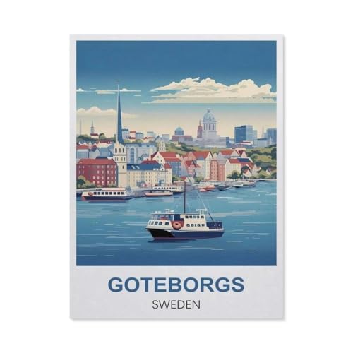 Puzzle 1000 Teile，Göteborg Schweden，Holz Adult Toys Dekompressionsspiel（75x50cm）-S48 von GSBRSNTS