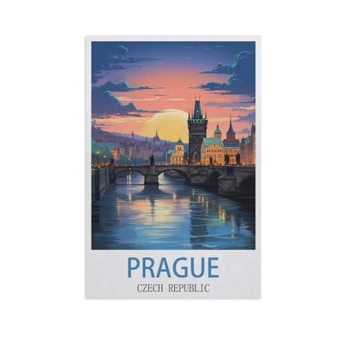 Puzzle 1000 Teile，Prag, Tschechien，Papier Adult Toys Dekompressionsspiel（38x26cm）-AJ36 von GSBRSNTS