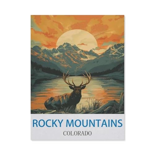 Puzzle 1000 Teile，Rocky Mountains, Colorado，Papier Adult Toys Dekompressionsspiel（38x26cm）-O83 von GSBRSNTS