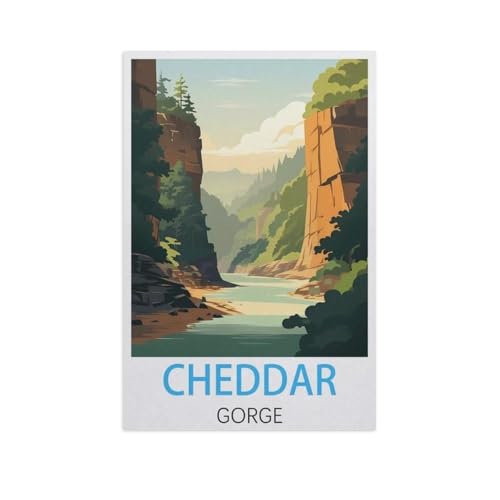 Puzzle 1000 Teile DIY Holz Puzzle，Cheddar Gorge，Freizeit Creative Kreuzworträtsel Spiel Kind Puzzle Spielzeug Geburtstag Festival Einzigartiges Geschenk（75x50cm）-AL11 von GSBRSNTS