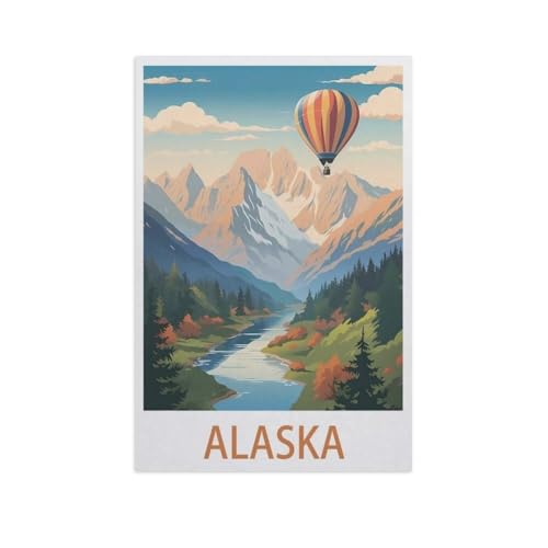 Puzzle 1000 Teile DIY Papier Puzzle，Alaska，Freizeit Creative Kreuzworträtsel Spiel Kind Puzzle Spielzeug Geburtstag Festival Einzigartiges Geschenk（38x26cm）-AI19 von GSBRSNTS