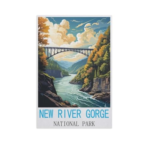 Puzzle 1000 Teile Erwachsene，New River Gorge Nationalpark，Papier Puzzle（38x26cm）-AN16 von GSBRSNTS