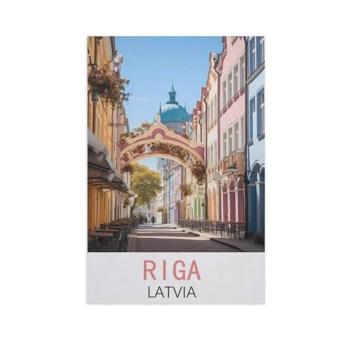 Puzzle 1000 Teile Erwachsene，Riga, Lettland，Papier Puzzle（38x26cm）-AK24 von GSBRSNTS
