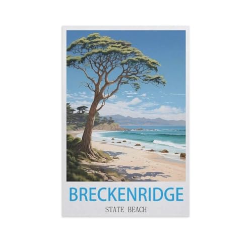Puzzle 1000 Teile Erwachsene Puzzle Holz Puzzle Klassisches 3D Puzzle，Breckenridge State Beach，DIY Collectibles Moderne Wohnkultur（75x50cm）-AM56 von GSBRSNTS