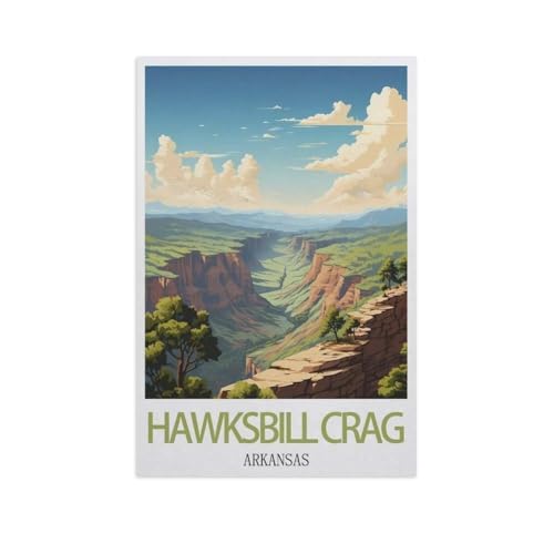 Puzzle 1000 Teile Erwachsene Puzzle Holz Puzzle Klassisches 3D Puzzle，Hawksbill Crag, Arkansas，DIY Collectibles Moderne Wohnkultur（75x50cm）-AI18 von GSBRSNTS