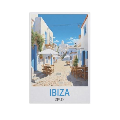 Puzzle 1000 Teile Erwachsene Puzzle Holz Puzzle Klassisches 3D Puzzle，Ibiza, Spanien，DIY Collectibles Moderne Wohnkultur（75x50cm）-AI91 von GSBRSNTS