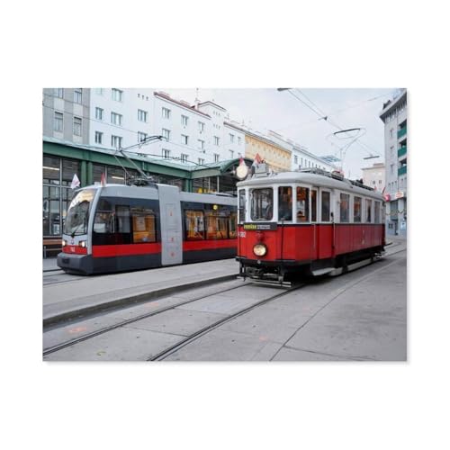 Puzzle 1000 Teile Erwachsene Puzzle Holz Puzzle Klassisches 3D Puzzle，Mit der Straßenbahn durch Wien，DIY Collectibles Moderne Wohnkultur（75x50cm）-AH45 von GSBRSNTS