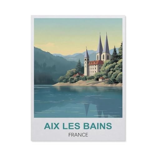 Puzzle 1000 Teile Holz，Aix-Les-Bains, Frankreich，Dekompression Der Erwachsenen，Kinderpuzzle Spiele Ab 8 Jahren, Spielzeug Für Mädchen Jungen Teenager（75x50cm）-S75 von GSBRSNTS