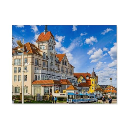 Puzzle 1000 Teile Landschaft Erwachsene Puzzle Papier Puzzle 3D Klassisches Puzzle，Kühlungsborn，DIY Moderne Kunst Hauptdekor（50x70cm）-F48 von GSBRSNTS