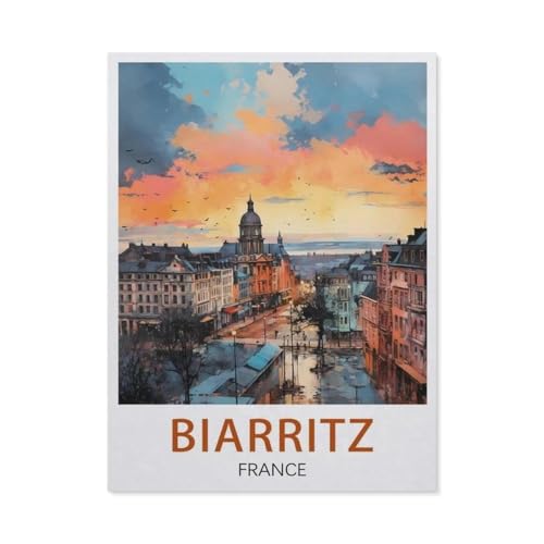 Puzzle 1000 Teile Papier，Biarritz, Frankreich，Dekompression Der Erwachsenen，Kinderpuzzle Spiele Ab 8 Jahren, Spielzeug Für Mädchen Jungen Teenager（50x70cm）-U97 von GSBRSNTS