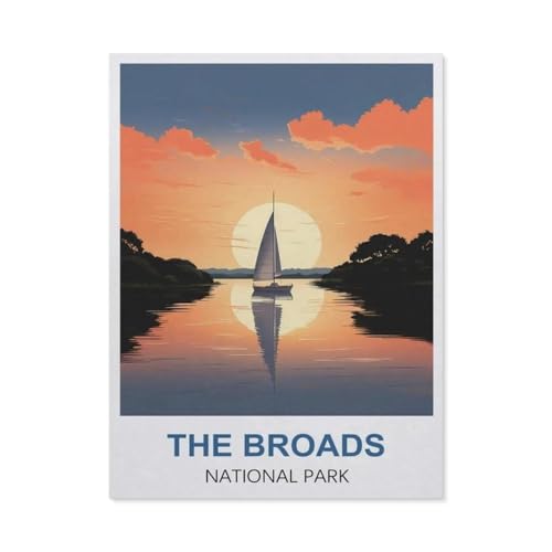 Puzzle 1000 Teile Papier，Broads National Park, England，Dekompression Der Erwachsenen，Kinderpuzzle Spiele Ab 8 Jahren, Spielzeug Für Mädchen Jungen Teenager（38x26cm）-R29 von GSBRSNTS