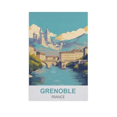 Puzzle 1000 Teile Papier，Grenoble, Frankreich，Dekompression Der Erwachsenen，Kinderpuzzle Spiele Ab 8 Jahren, Spielzeug Für Mädchen Jungen Teenager（38x26cm）-AN28 von GSBRSNTS
