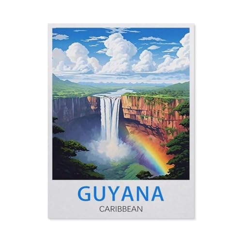 Puzzle 1000 Teile Papier，Guyana, Karibik，Dekompression Der Erwachsenen，Kinderpuzzle Spiele Ab 8 Jahren, Spielzeug Für Mädchen Jungen Teenager（50x70cm）-X16 von GSBRSNTS