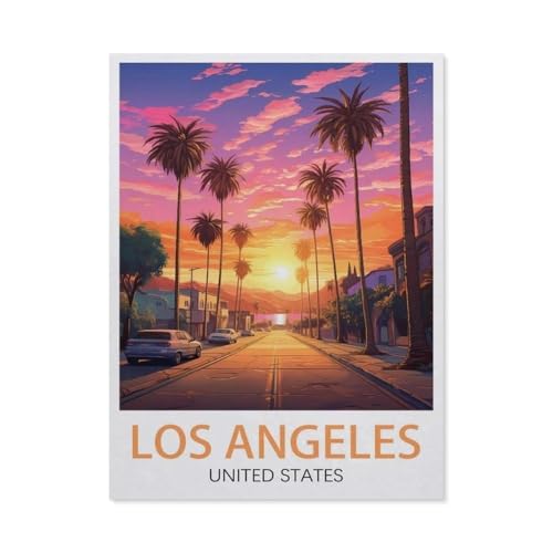 Puzzle 1000 Teile Papier，Los Angeles, Kalifornien，Dekompression Der Erwachsenen，Kinderpuzzle Spiele Ab 8 Jahren, Spielzeug Für Mädchen Jungen Teenager（38x26cm）-V70 von GSBRSNTS