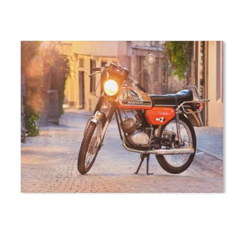 Puzzle 1000 Teile Papier，Motorrad，Dekompression Der Erwachsenen，Kinderpuzzle Spiele Ab 8 Jahren, Spielzeug Für Mädchen Jungen Teenager（38x26cm）-AE49 von GSBRSNTS
