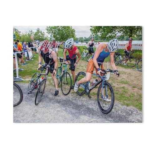 Puzzle 1000 Teile Papier，Radfahren die zweite Disziplin beim Radfahren，Dekompression Der Erwachsenen，Kinderpuzzle Spiele Ab 8 Jahren, Spielzeug Für Mädchen Jungen Teenager（38x26cm）-AF22 von GSBRSNTS