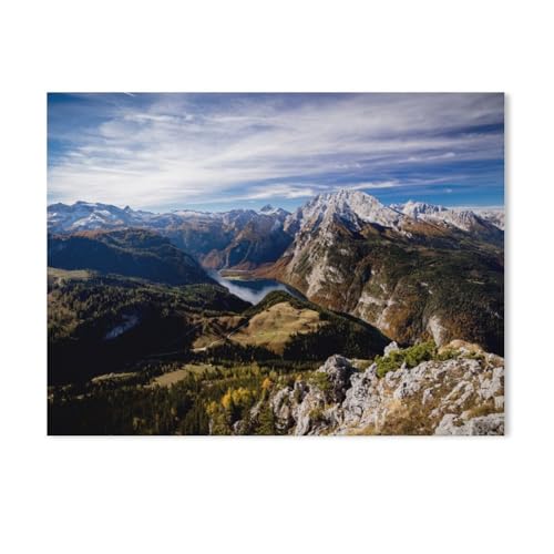 Puzzle 1000 Teile für Erwachsene, Blick vom Jenner auf Königssee und Watzmann im Berchtesgadener Land, einzigartig geeignet für Jugendliche und Erwachsene, Heimdekoration (50 x 70 cm) -AD87 von GSBRSNTS