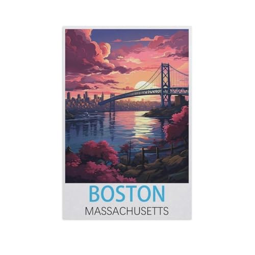 Puzzle 1000 Teile für Erwachsene，Boston, Massachusetts，Puzzle Puzzle Schwierig Perfektes Pädagogisches Geschenk für Jungen Und Mädchen（38x26cm）-AK43 von GSBRSNTS