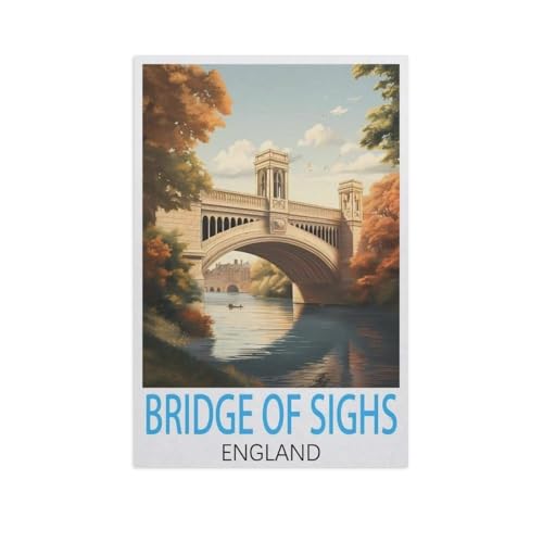 Puzzle 1000 Teile für Erwachsene，Bridge of Sighs, England，Puzzle Puzzle Schwierig Perfektes Pädagogisches Geschenk für Jungen Und Mädchen（75x50cm）-AL16 von GSBRSNTS