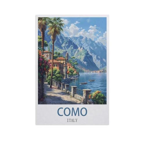 Puzzle 1000 Teile für Erwachsene，Como, Italien，Klassische Puzzle Teenager Jungen Mädchen Puzzle DIY Moderne Wohnkultur Einzigartiges Geschenk Intellektuelles Spiel（38x26cm）-AI95 von GSBRSNTS