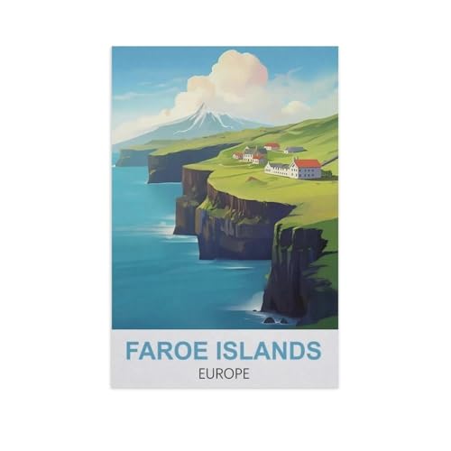 Puzzle 1000 Teile für Erwachsene，Färöer, Europa，Klassische Puzzle Teenager Jungen Mädchen Puzzle DIY Moderne Wohnkultur Einzigartiges Geschenk Intellektuelles Spiel（38x26cm）-AN33 von GSBRSNTS