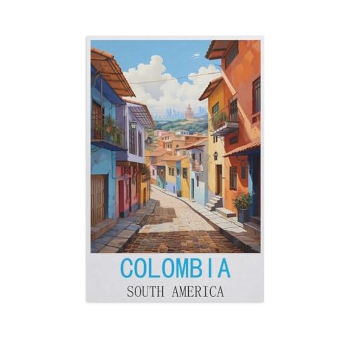 Puzzle 1000 Teile für Erwachsene，Kolumbien, Südamerika，Klassische Puzzle Teenager Jungen Mädchen Puzzle DIY Moderne Wohnkultur Einzigartiges Geschenk Intellektuelles Spiel（38x26cm）-AM63 von GSBRSNTS