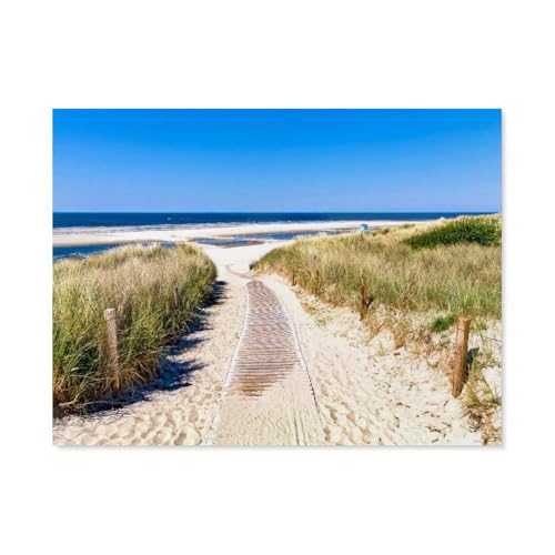 Puzzle 1000 Teile für Erwachsene，Langeoog - Strandweg，Klassische Puzzle Teenager Jungen Mädchen Puzzle DIY Moderne Wohnkultur Einzigartiges Geschenk Intellektuelles Spiel（38x26cm）-G33 von GSBRSNTS