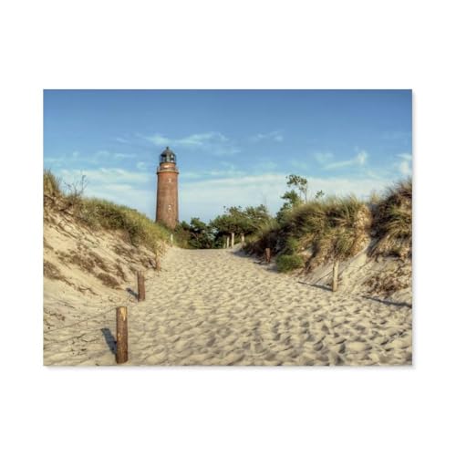 Puzzle 1000 Teile für Erwachsene，Leuchtturm Prerow，Klassische Puzzle Teenager Jungen Mädchen Puzzle DIY Moderne Wohnkultur Einzigartiges Geschenk Intellektuelles Spiel（38x26cm）-G36 von GSBRSNTS