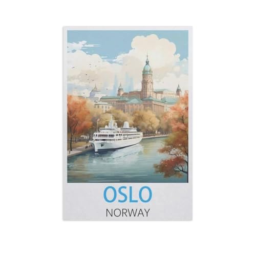 Puzzle 1000 Teile für Erwachsene，Oslo, Norwegen，Klassische Puzzle Teenager Jungen Mädchen Puzzle DIY Moderne Wohnkultur Einzigartiges Geschenk Intellektuelles Spiel（75x50cm）-AL17 von GSBRSNTS
