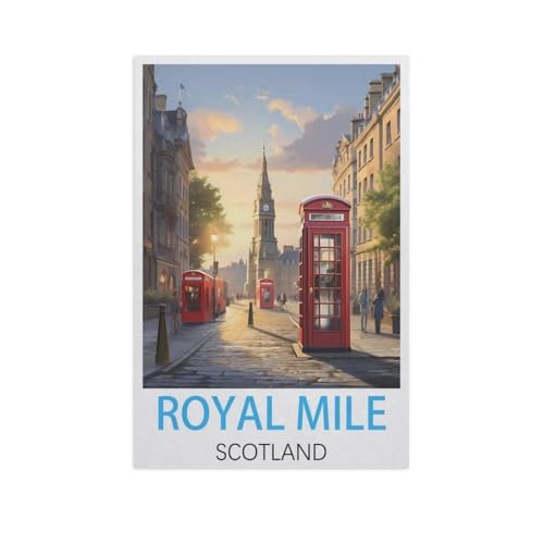 Puzzle 1000 Teile für Erwachsene，Royal Mile, Schottland，Klassische Puzzle Teenager Jungen Mädchen Puzzle DIY Moderne Wohnkultur Einzigartiges Geschenk Intellektuelles Spiel（38x26cm）-AL14 von GSBRSNTS