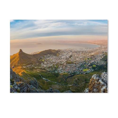 Puzzle 1000 Teile für Erwachsene，Südafrika: Kapstadt, Garden Route und Cape Winelands，Teenager Jungen Mädchen Puzzle DIY Moderne Wohnkultur Einzigartiges Geschenk Intellektuelles Spiel（38x26cm）-AD11 von GSBRSNTS