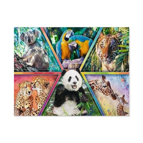 Puzzle 1000 Teile für Erwachsene，Tierreich，Klassische Puzzle Teenager Jungen Mädchen Puzzle DIY Moderne Wohnkultur Einzigartiges Geschenk Intellektuelles Spiel（38x26cm）-D44 von GSBRSNTS