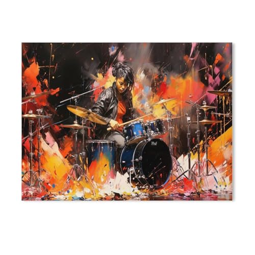Puzzle Für Erwachsene 1000 Teile ，Schlagzeug, EIN einzigartiges Ensemble aus Musik und Kunst，1000 Teile Puzzle Geschenke Für Liebhaber Oder Freunde（38x26cm）-AD65 von GSBRSNTS