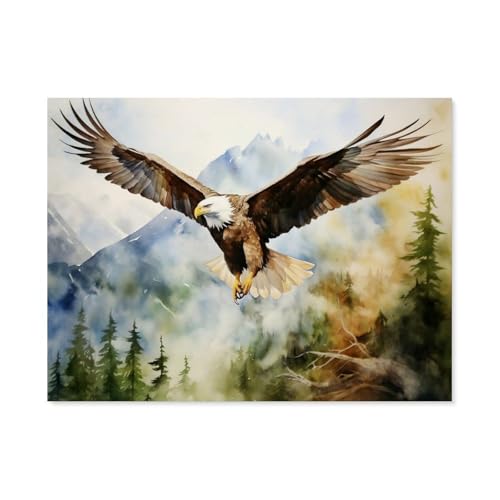 Puzzle Für Erwachsene 1000 Teile DIY Holz Puzzles Erwachsene Kinder Puzzle Klassisches Puzzle，Adler，1000 Teile Puzzle Geschenke Für Liebhaber Oder Freunde（75x50cm）-F44 von GSBRSNTS