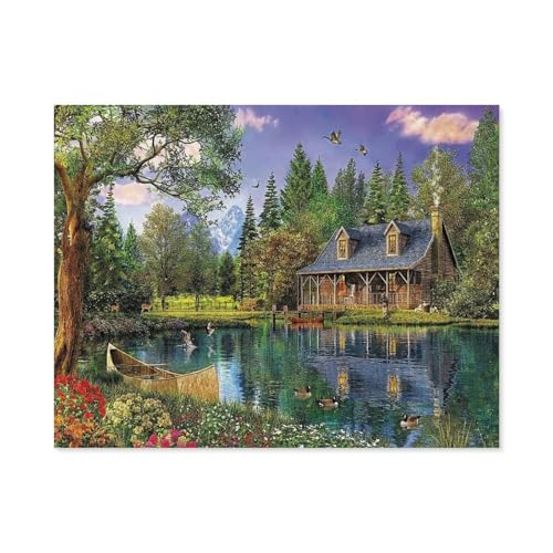 Puzzle Für Erwachsene 1000 Teile DIY Holz Puzzles Erwachsene Kinder Puzzle Klassisches Puzzle，Nachmittagsidylle，1000 Teile Puzzle Geschenke Für Liebhaber Oder Freunde（75x50cm）-D25 von GSBRSNTS