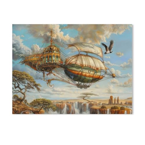 Puzzle für Erwachsene, 1000 Teile, Steampunk-Riffe, Heimdekoration, Cartoon, Landschaft, Dekompressionsspiel, Gehirn, Herausforderung, Lernspielzeug für Kinder, Puzzles (50 x 70 cm) - AG73 von GSBRSNTS