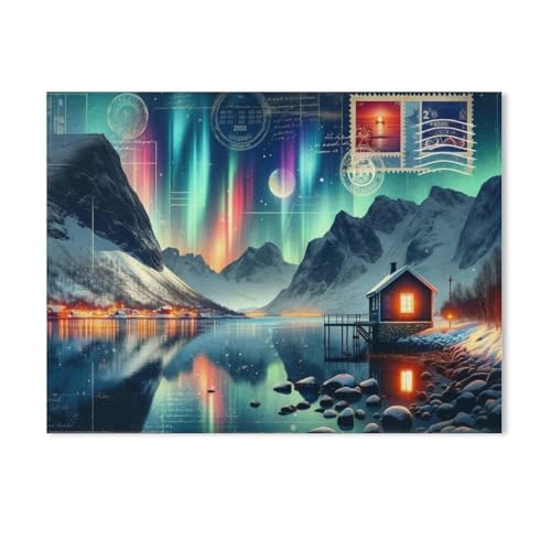 Puzzle für Erwachsene, 1000 Teile, Winterwunderland unter den Nordlichtern: Eine KI-geschaffene Idylle, Puzzles für Teenager, Jungen, Mädchen, Puzzles für DIY intellektives Lernspiel, Geschenk Puzzle für Erwachsene, 1000 Teile, Winterwunderland unter den Nordlichtern: Eine KI-geschaffene Idylle, Puzzles für Teenager, Jungen, Mädchen, Puzzles für DIY intellektives Lernspiel, Geschenk von GSBRSNTS