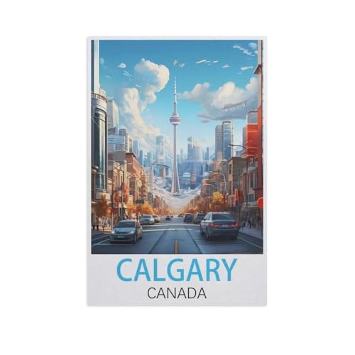 Puzzles 1000 Stück Holz Montage Bild，Calgary, Kanada，Erwachsene Spiele Lernspielzeug（75x50cm）-AL45 von GSBRSNTS