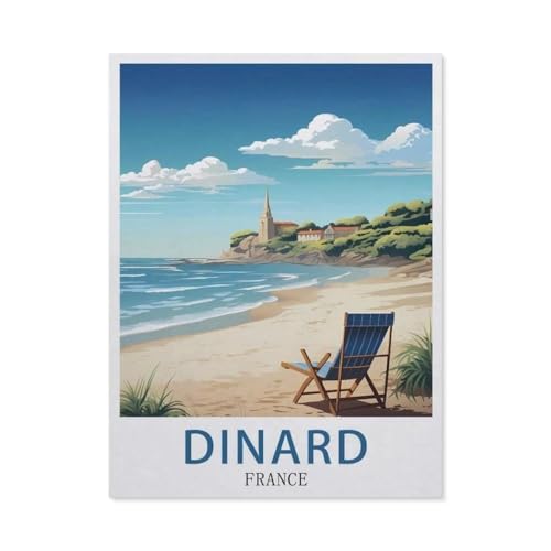 Puzzles 1000 Stück Holz Montage Bild，Dinard, Frankreich，Filmplakat Für Erwachsene Spiele Lernspielzeug（75x50cm）-R67 von GSBRSNTS