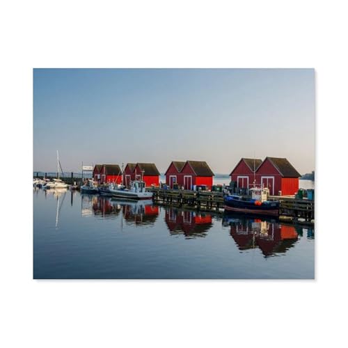 Puzzles 1000 Stück Holz Montage Bild，Fischerhütten，Filmplakat Für Erwachsene Spiele Lernspielzeug（75x50cm）-AH82 von GSBRSNTS