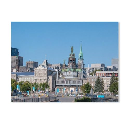 Puzzles 1000 Stück Holz Montage Bild，Kirche Notre-Dame-de-Bon-Secours，Erwachsene Spiele Lernspielzeug（75x50cm）-Y98 von GSBRSNTS