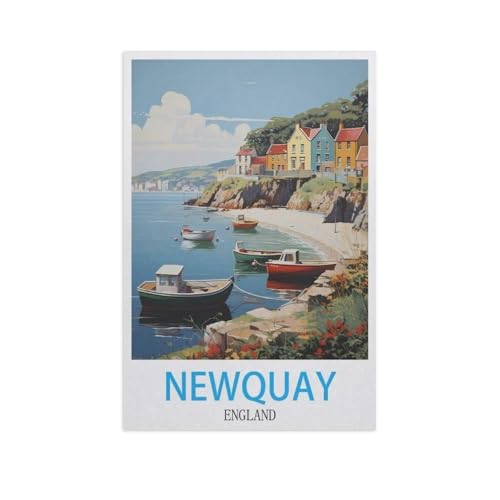 Puzzles 1000 Stück Holz Montage Bild，Newquay, England，Erwachsene Spiele Lernspielzeug（75x50cm）-AJ26 von GSBRSNTS