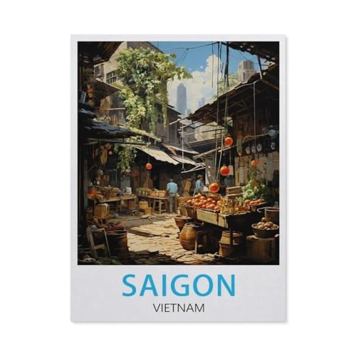 Puzzles 1000 Stück Holz Montage Bild，Saigon, Vietnam，Filmplakat Für Erwachsene Spiele Lernspielzeug（75x50cm）-U62 von GSBRSNTS