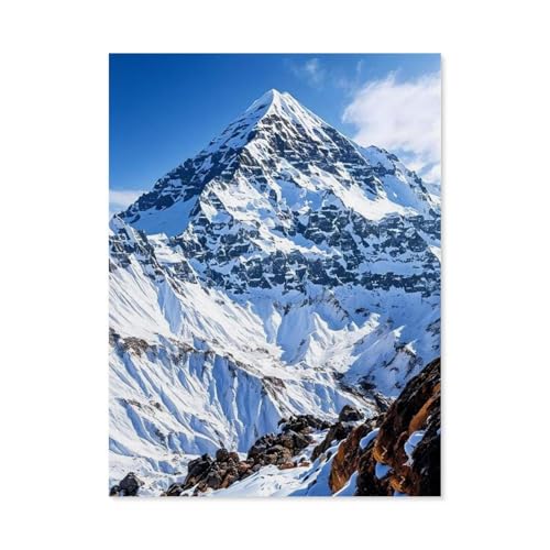 Puzzles 1000 Stück Holz Montage Bild，Verschneite Berglandschaft，Filmplakat Für Erwachsene Spiele Lernspielzeug（75x50cm）-G69 von GSBRSNTS