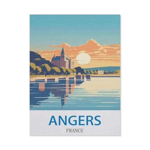 Puzzles 1000 Stück Papier Montage Bild，Angers, Frankreich，Erwachsene Spiele Lernspielzeug（38x26cm）-Q19 von GSBRSNTS