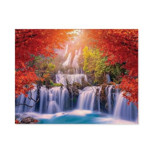 Puzzles 1000 Stück Papier Montage Bild，Wasserfall in Thailand，Erwachsene Spiele Lernspielzeug（38x26cm）-B53 von GSBRSNTS