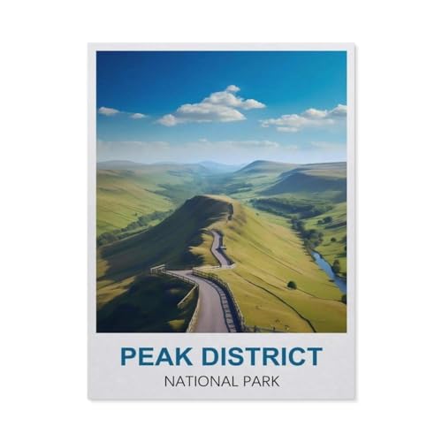 Puzzles 1000 Teile für Erwachsene，Peak District National Park, England，Klassische Puzzle Teenager Jungen Mädchen Puzzle Lustige Familienpuzzles In Premium-Qualität Zum Geburtstag（38x26cm）-R33 von GSBRSNTS