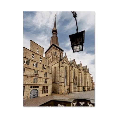 Puzzles Mit 1000 Teilen Puzzles Aus Holz，Marienkirche Osnabrück，Puzzle 1000 Teile Für Erwachsene Lustige Kreative DIY-Spielzeuggeschenke Für Mädchen Und Jungen（75x50cm）-AB66 von GSBRSNTS